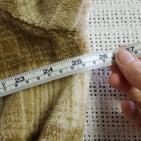 Jaclyn Smith Cinched Soft Brown Plaid Fully Zippered Fleece Sz. S?(2X) Jacket - Picture 11 of 11